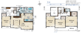 【間取り】 | 千葉市若葉区若松台三丁目　新築分譲住宅１号棟 | 千葉市若葉区若松台３丁目　１号棟　４LDK