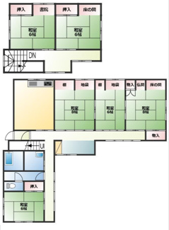 【間取り】 | 中郷貸家・倉庫 | 貸家間取図