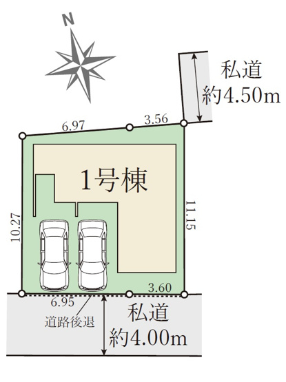 【区画図】 | 加古川市加古川町19期中津（全1棟）新築