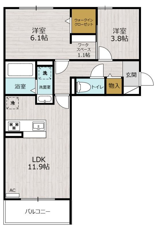 D-ROOM藤崎の間取り
