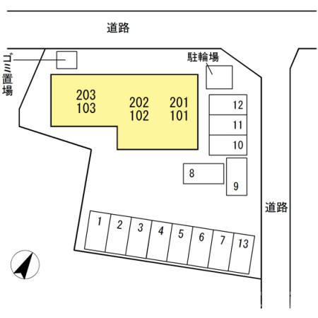 フローラルガーデン土器東の区画図