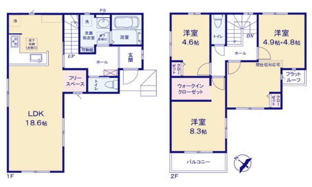 【新築戸建】KIS坂戸市千代田 7期 全1棟の間取り