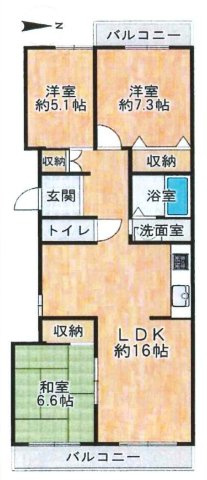 【間取り】 | リバーサイドともぶち第一住宅14号棟