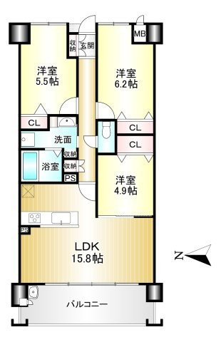 ピアッツァコート八木駅前の間取り|専有面積：74.68ｍ2