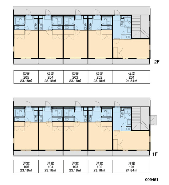 レオパレスサンリッチつくばⅠの区画図