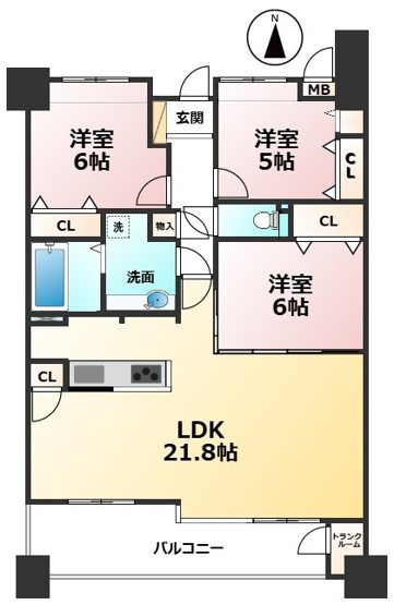 【間取り】 | アーバンパレスシエル福間