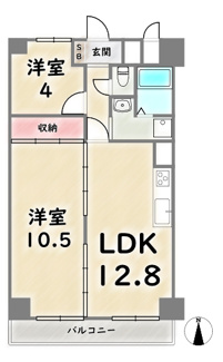 【間取り】 | 五条ローズハイツA棟