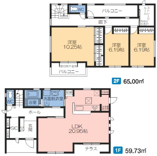 【間取り】 | 第３富士見町時沢4号棟