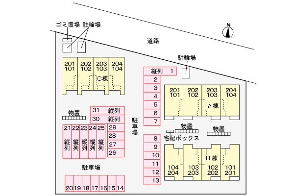 フォンテーヌⅢ　Ａの駐車場|駐車場