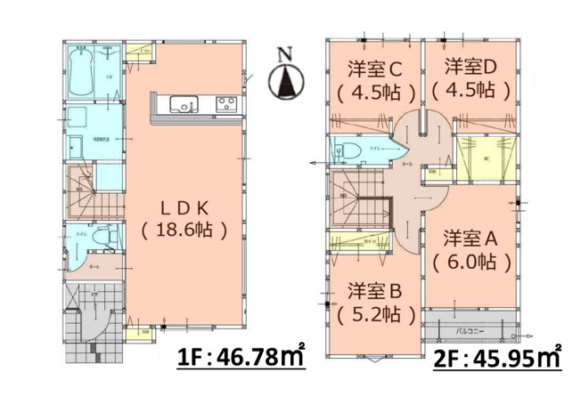 【間取り】 | 福岡市城南区堤1丁目2期　2号棟（全2棟）【仲介手数料無料・0円】 | 平日、土日祝日もお好きな日時にご見学可能です。お気軽にお問合せ下さい。