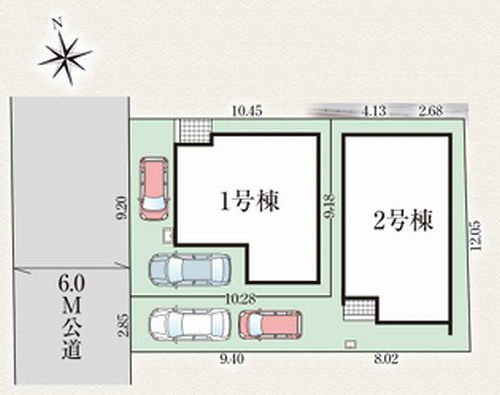 【区画図】 | 【仲介手数料０円】相模原市中央区星が丘9期　新築一戸建て　全2棟 | 相模原市中央区星が丘9期　新築一戸建て　全2棟