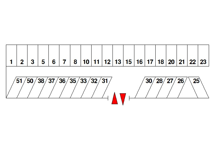 今西モータープール（川原城町276）の区画図