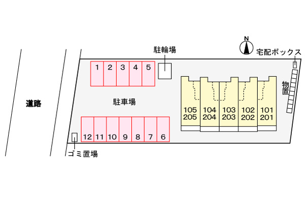 リズブラン　モームの駐車場|駐車場