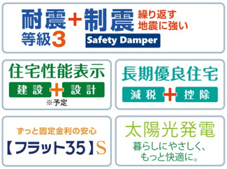 【構造・工法・仕様】 | 【仲介手数料無料！！】府中市小柳町5丁目　新築戸建て（全2棟）1号棟　4980万円 | 長期優良住宅、太陽光発電、性能評価（耐震等級3等）
