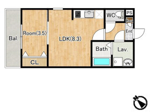 ジーメゾン千葉出洲港ラビアンの間取り