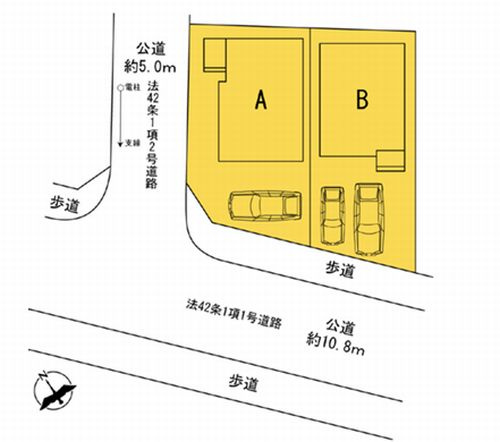 【区画図】 | 【仲介手数料０円】海老名市国分寺台4丁目　新築一戸建て　全2棟 | 海老名市国分寺台4丁目　新築一戸建て　全2棟