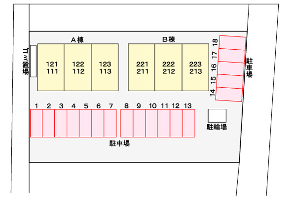 リリエンハイム　Ｂの駐車場|駐車場