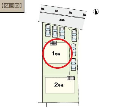 アーバンスタイル高崎市矢中町 1号棟の区画図