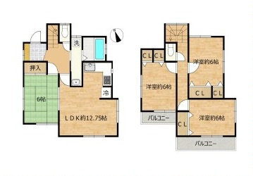坂戸市南町中古戸建の間取り