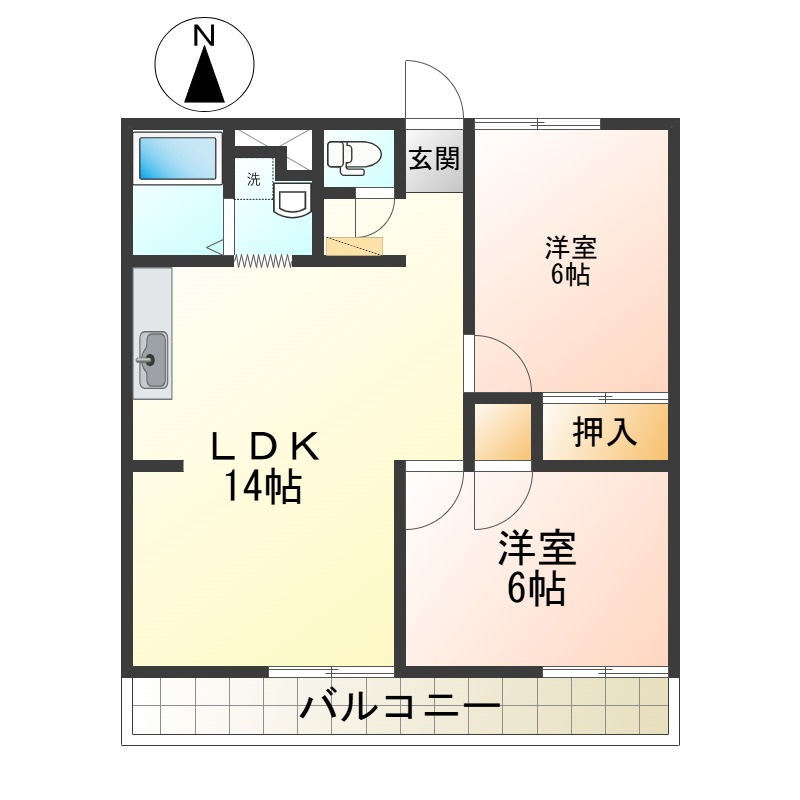晃七第一マンションの間取り