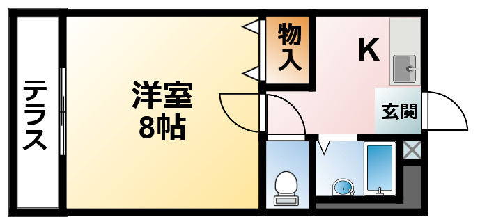 コーポウインズAの間取り