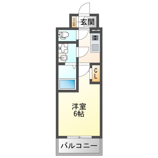 エスリード大阪デュアルゲートの間取り