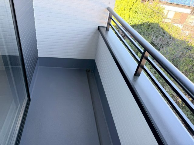 川口市伊刈11期　新築一戸建て　１号棟のバルコニー|外からの目が気にならないバルコニーで洗濯物が干せます