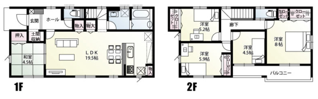 【間取り】 | 加須市上高柳　新築戸建　全7棟　4号棟