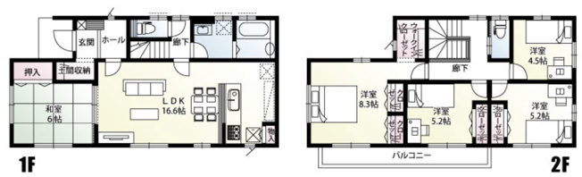 【間取り】 | 加須市上高柳　新築戸建　全7棟　5号棟