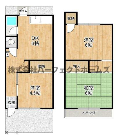 村野東町テラス　賃貸の間取り