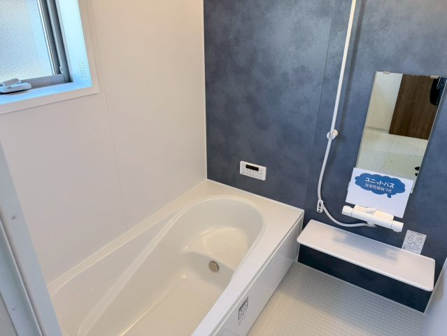 川口市上青木2丁目　新築一戸建て　1号棟の浴室|落ち着いた空間のお風呂です