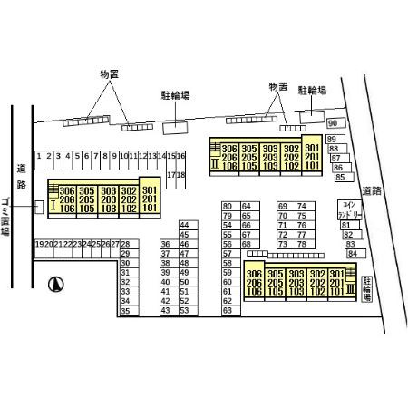 レジデンス Ｉ’ｍ Ⅱの区画図