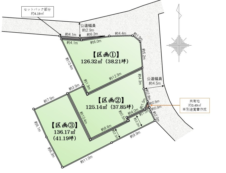 横浜市緑区長津田みなみ台五丁目の区画図