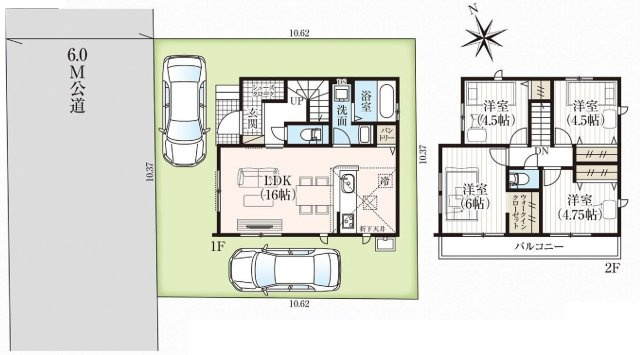 小平市上水新町２丁目 国分寺線 鷹の台駅 新築戸建