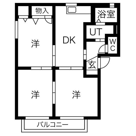 【間取り】 | アーバン21 B棟