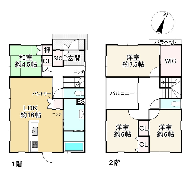 近江八幡市古川町　中古戸建の間取り