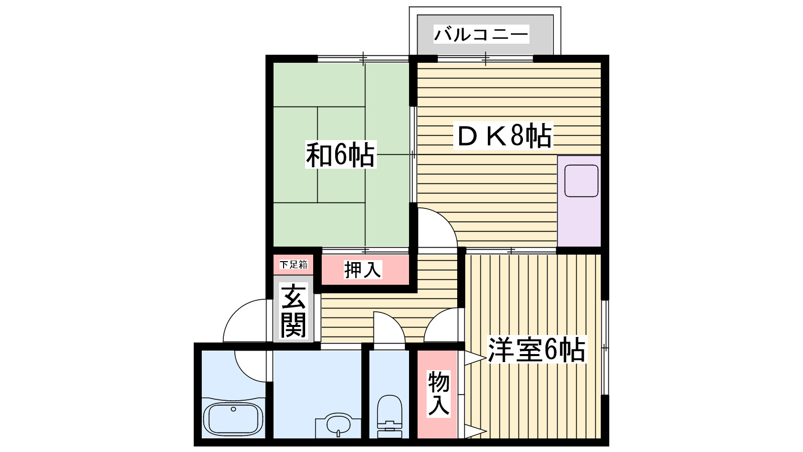ハイツ宝林Ａ棟 の間取り