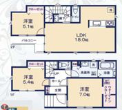 千葉市花見川区花園四丁目　新築分譲住宅１号棟の画像
