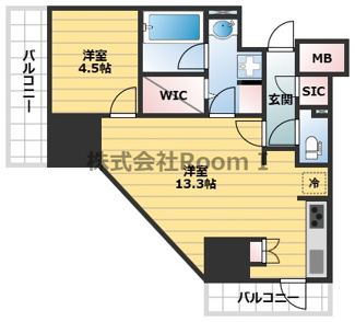【間取り】 | ザ・パークハビオ谷町六丁目クロス