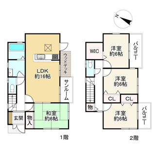 【間取り】 | 近江八幡市上野町　中古戸建