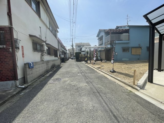 片鉾本町　新築戸建の前面道路含む現地写真
