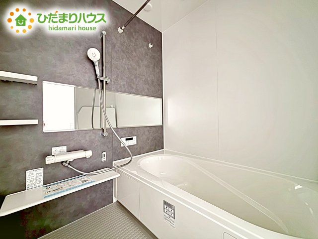【浴室】 | 水戸市平須町13期　新築戸建　 | 大人が足を伸ばしても十分な広さ！一人でゆっくりくつろぐ時間も大切です！