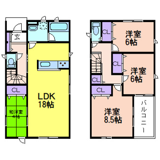 【間取り】 | クレイドルガーデン鹿沼市東町　第5 | 〇間取り〇
4LDK+2WIC　