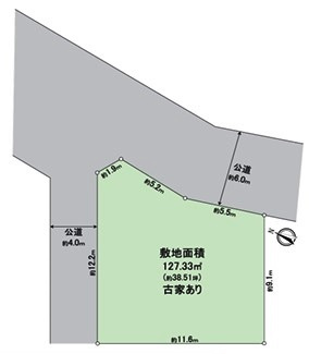 狭山市中央4丁目　建築条件なし売地　西武新宿線『狭山市駅』徒歩17分　【富士見小学区】の土地図