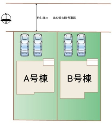 【区画図】 | 海老名市門沢橋6丁目 新築戸建 全2棟