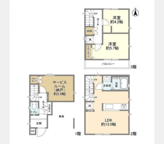 Kolet南与野の間取り