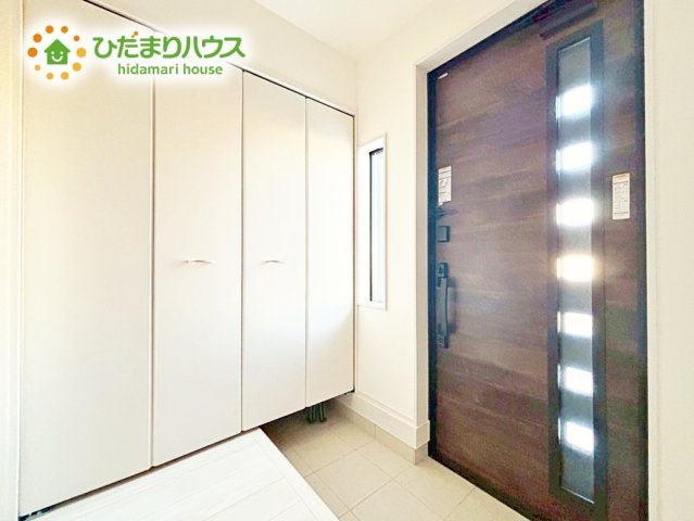 【玄関】 | ひたちなか足崎19期　新築戸建　1号棟 | スニーカーマニアも納得の天井まであるシューズボックス!(^^)!