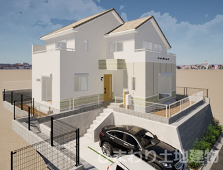 【外観】 | 座間市緑ケ丘1丁目  1号棟 2期 | イメージパース（完成時に現況と異なる場合は現況優先となります）