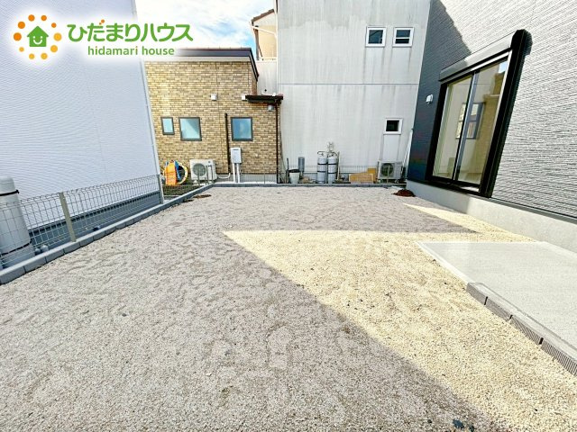 【庭】 | ひたちなか足崎19期　新築戸建　2号棟 | ウッドデッキを置いてお子様と遊びながら、BBQしたりなんて夢が現実に！！(⌒∇⌒)