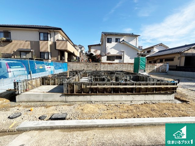 神戸市垂水区北舞子　新築一戸建ての外観|周辺は落ち着いた街並みの住宅地！子育てがしやすい住環境です！まだ未完成ですが、現地でしかわからない事もございます。是非一度ご覧ください。